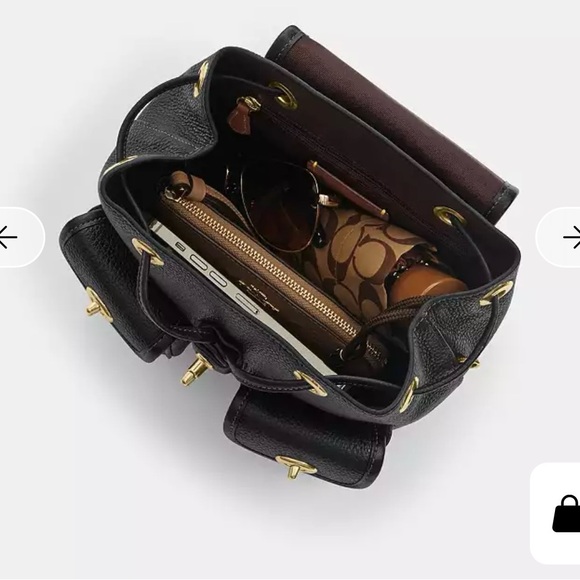 Coach Hadley Black Mini Backpack - Picture 4 of 10